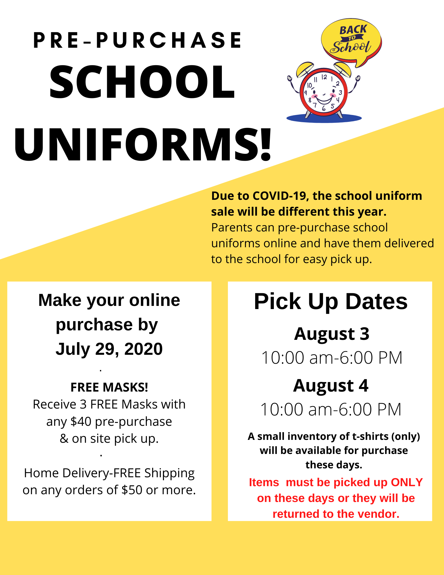 school uniform sale