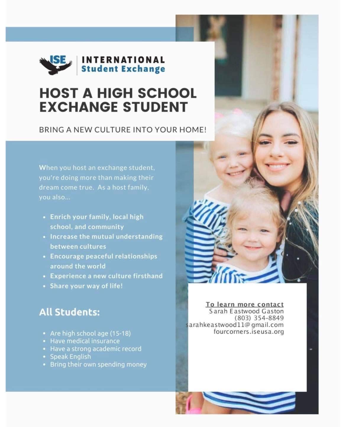 Student exchange flyer